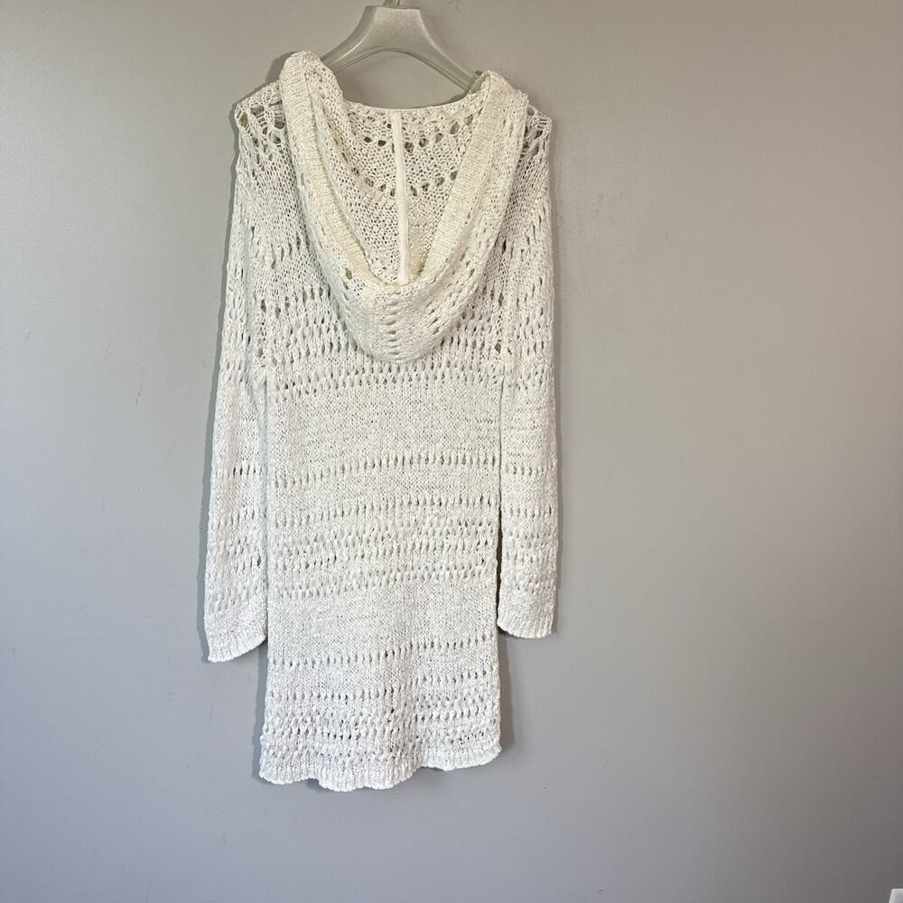 Victoria’s Secret White Crochet Swim Cover Up Tunic Dress Boho L Longsleeves - Picture 5 of 5